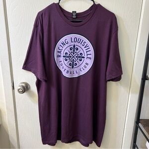 Women’s Racing Louisville Football Club Logo Purple T-Shirt, 2XL